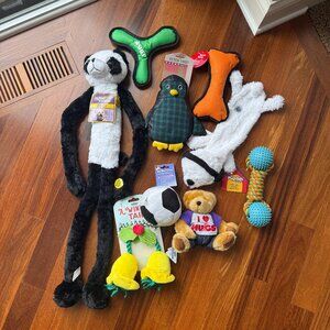 NEW Set of 9 Assorted Dog Toys